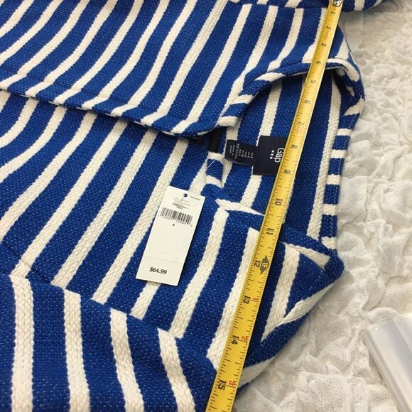 GAP Striped Blazer Swing BB Jacket Modern Casual Blue White Spring Summer 2007 - Picture 5 of 13